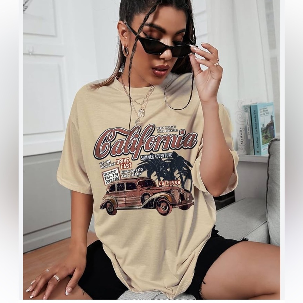 Originality California burnt orange t
